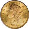 Image 1 : 1892-S $20 MS64 PCGS. A boldly struck coin that displa