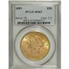Image 1 : 1893 $20 MS63 PCGS. The matte-like surfaces of this Se