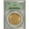 Image 1 : 1893 $20 MS63 PCGS. Lustrous and attractively toned, w