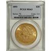 Image 1 : 1893 $20 MS63 PCGS. A highly attractive example that i
