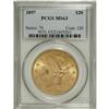 Image 1 : 1897 $20 MS63 PCGS. Well struck and highly lustrous, w