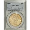 Image 1 : 1898-S $20 MS63 PCGS. A flashy Select example that dis