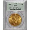 Image 1 : 1904 $20 MS64 PCGS. Vivacious luster bathes this honey