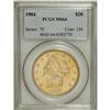 Image 1 : 1904 $20 MS64 PCGS. A prooflike lemon-gold near-Gem wi