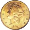 Image 1 : 1904 $20 MS65 PCGS. A sharply struck Gem, this is a sp