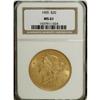 Image 1 : 1905 $20 MS61 NGC. This low mintage issue is seldom fo