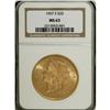 Image 1 : 1907-S $20 MS63 NGC. Captivating rose-gold coloration