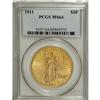 Image 3 : 1911 $20 MS64 PCGS. 1911 dated Saint-Gaudens double ea