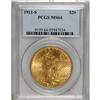 Image 1 : 1911-S $20 MS64 PCGS. Frosty and bright, with yellow-g