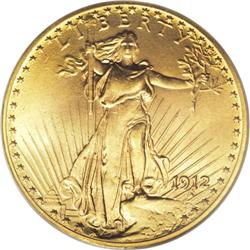 1912 $20 MS64 PCGS. Lustrous and carefully preserved,