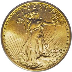 1914-D $20 MS66 PCGS. The PCGS population data indicat