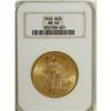 Image 1 : 1922 $20 MS62 NGC. The pale orange-gold colored surfac