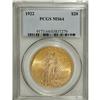 Image 1 : 1922 $20 MS64 PCGS. A canary-gold Choice type coin wit