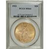 Image 1 : 1922 $20 MS64 PCGS. The satiny, khaki surfaces exhibit