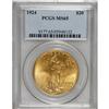 Image 1 : 1924 $20 MS65 PCGS. A luminous green-gold piece whose