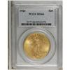 Image 1 : 1924 $20 MS66 PCGS. This Premium Gem displays soft lus