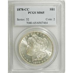 1878-CC S$1 MS65 PCGS. Both of the Cs in the mintmark