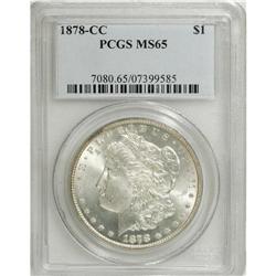 1878-CC S$1 MS65 PCGS. This Carson city example has be