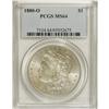 Image 1 : 1880-O S$1 MS64 PCGS. Micro O. The medium olive-gray t