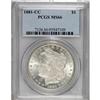 Image 1 : 1881-CC S$1 MS66 PCGS. Brilliant and highly frosted, t