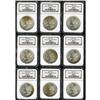 Image 1 : 1881-S S$1 MS65 NGC, nine pieces, highly lustrous with