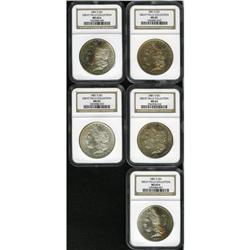 1881-S S$1 MS65 NGC, the obverse is mostly brilliant,