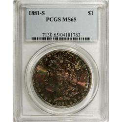 1881-S S$1 MS65 PCGS. Aside from a blush of orange at