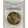 Image 3 : 1881-S S$1 MS66 PCGS. The obverse is predominately bri