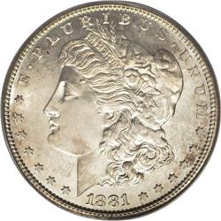 1881-S S$1 MS68 PCGS. The surfaces are nearly untoned,