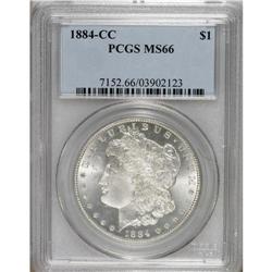 1884-CC S$1 MS66 PCGS. Well struck, deeply lustrous, a