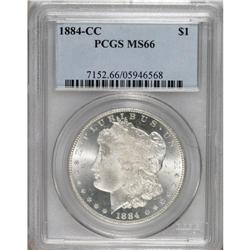 1884-CC S$1 MS66 PCGS. A lovely Carson City dollar. Th