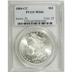 1884-CC S$1 MS66 PCGS. Well struck with dizzying cartw