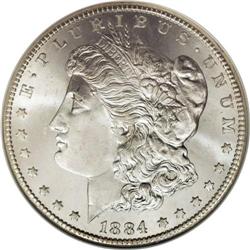 1884-CC S$1 MS67 NGC. NGC and PCGS have certified a vo