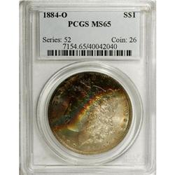 1884-O S$1 MS65 PCGS. Dappled reddish-orange and silve