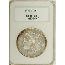 1884-O S$1 MS65 Deep Mirror Prooflike NGC. Peripheral