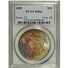 Image 1 : 1885 S$1 MS66 PCGS. Bands of cherry-red, lemon-gold, p