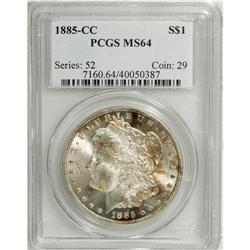 1885-CC S$1 MS64 PCGS. Rich fire-red shades endow the