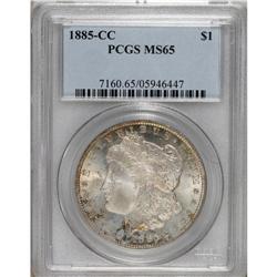1885-CC S$1 MS65 PCGS. The bright, lustrous surfaces s