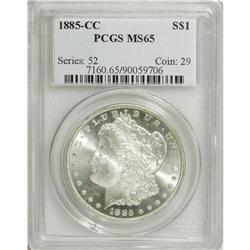 1885-CC S$1 MS65 PCGS. A sharp strike and frosty luste