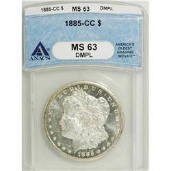 1885-CC S$1 MS63 Deep Mirror Prooflike ANACS. This low