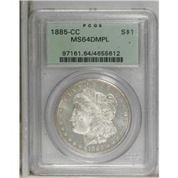 1885-CC S$1 MS64 Deep Mirror Prooflike PCGS. Choice an