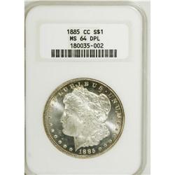 1885-CC S$1 MS64 Deep Mirror Prooflike NGC. Golden-bro