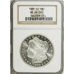 1885-CC S$1 MS64 Deep Prooflike NGC. Although the deep