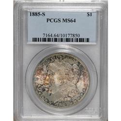 1885-S S$1 MS64 PCGS. Nicely struck for this issue wit