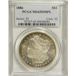 1886 S$1 MS65 Deep Mirror Prooflike PCGS. Sharply stru