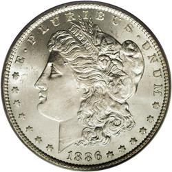 1886-O S$1 MS64 PCGS. The strike is considerably above