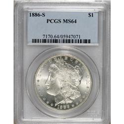 1886-S S$1 MS64 PCGS. VAM-1A. The 6 in the date has se