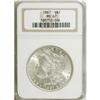 Image 1 : 1887 S$1 MS67 NGC. There is no visible toning on eithe