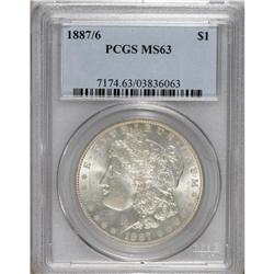 1887/6 S$1 MS63 PCGS. VAM-2. A Top 100 Variety. Remnan
