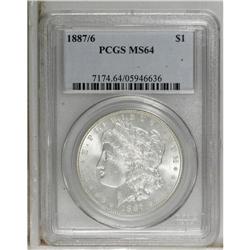 1887/6 S$1 MS64 PCGS. VAM-2. A Top 100 Variety. The un